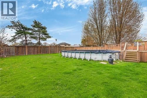 6 Kintyre Court, Caledonia, ON - Outdoor With Above Ground Pool With Backyard
