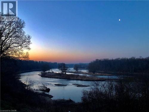 Incredible night views of The Grand River - 245 Bishop Street S Unit# 4, Cambridge, ON - Outdoor With Body Of Water With View