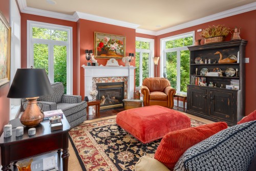 Boudoir - 244 Rue Main, Hudson, QC - Indoor Photo Showing Living Room With Fireplace