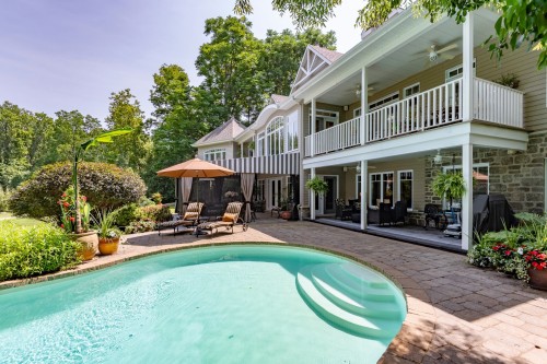 Piscine - 244 Rue Main, Hudson, QC - Outdoor With In Ground Pool With Balcony