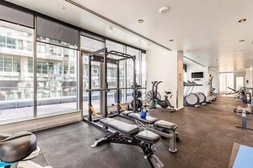Exercise Room - 1201-1155 Rue De La Montagne, Montréal (Ville-Marie), QC - Indoor Photo Showing Gym Room