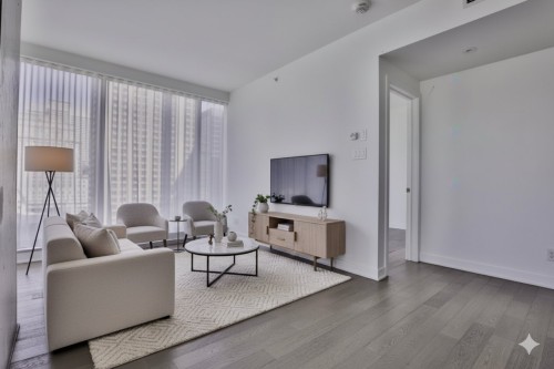 Living Room - 1201-1155 Rue De La Montagne, Montréal (Ville-Marie), QC - Indoor Photo Showing Living Room