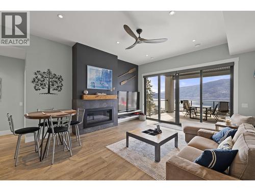 Suite - 3663 Mckinley Beach Drive, Kelowna, BC - Indoor Photo Showing Living Room With Fireplace