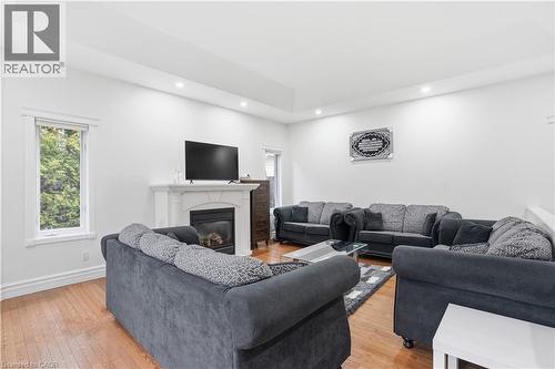 107 Deschene Avenue, Hamilton, ON - Indoor Photo Showing Living Room With Fireplace