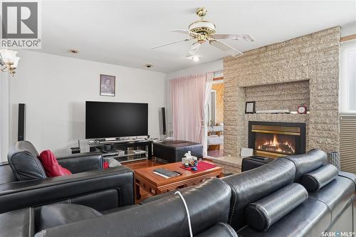 Chamberlain Acreage 3, Chamberlain, SK - Indoor Photo Showing Living Room With Fireplace