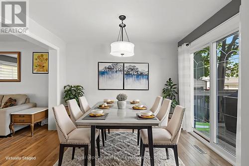 Virtually Staged - 107 Billington Crescent, Hamilton, ON - Indoor Photo Showing Dining Room