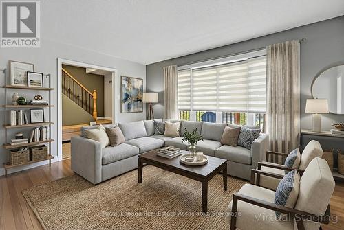 Virtually Staged - 107 Billington Crescent, Hamilton, ON - Indoor Photo Showing Living Room