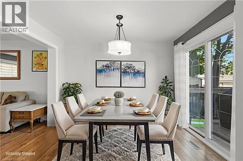 Virtually Staged - Dining Room - 107 Billington Crescent, Hamilton, ON - Indoor Photo Showing Dining Room