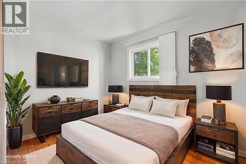 Virtually Staged Bdrm 2 - 107 Billington Crescent, Hamilton, ON - Indoor Photo Showing Bedroom