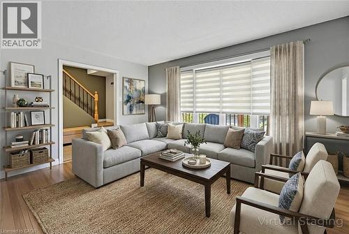 Virtually Staged - 107 Billington Crescent, Hamilton, ON - Indoor Photo Showing Living Room