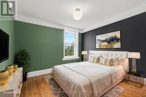virtually staged - 2nd bedroom - 506 Wentworth Avenue, Ottawa, ON - Indoor Photo Showing Bedroom