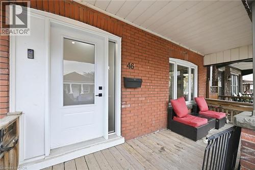 Relax on your front patio - 46 Mayflower Avenue, Hamilton, ON - Outdoor With Deck Patio Veranda With Exterior