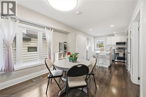 New flooring throughout - 2023 - 46 Mayflower Avenue, Hamilton, ON - Indoor Photo Showing Dining Room