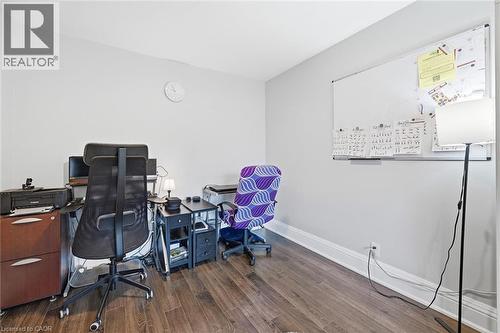 Main floor bedroom set up as office - 46 Mayflower Avenue, Hamilton, ON - Indoor Photo Showing Office