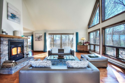Salon - 100 Rue Des Pentes, Mont-Blanc, QC - Indoor Photo Showing Living Room With Fireplace