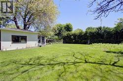 Expansive green lawn with mature perimeter trees - 