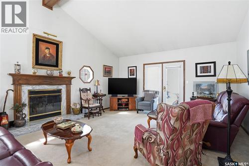 103 1St Street W, Hepburn, SK - Indoor Photo Showing Living Room With Fireplace