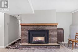 Lower level natural gas fireplace - 