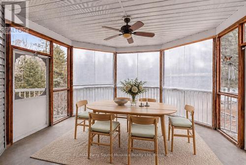 Deck Gazeebo room - 132 Lawson Drive, Kearney, ON - Indoor Photo Showing Dining Room
