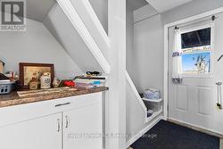 Separate door entry from back yard to home. - 