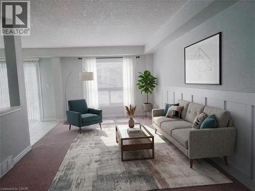 Spacious living area featuring board and batten wall detailing - 569 Activa Avenue, Kitchener, ON - Indoor Photo Showing Living Room