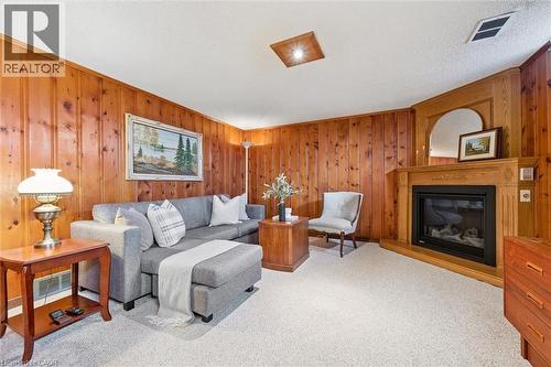194 Franklin Street S, Kitchener, ON - Indoor Photo Showing Living Room With Fireplace