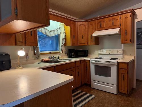 229 Swan River Drive, Swan River, MB - Indoor Photo Showing Kitchen With Double Sink