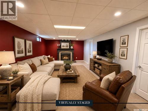 300 Ash Place, Swift Current, SK - Indoor With Fireplace