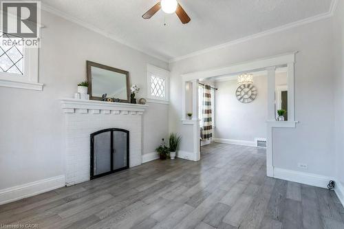 123 Gage Avenue N, Hamilton, ON - Indoor With Fireplace