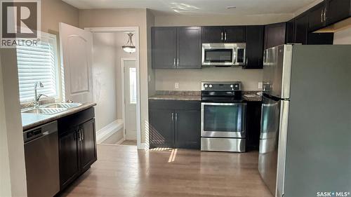 1537 Second Street, Estevan, SK - Indoor Photo Showing Kitchen With Double Sink