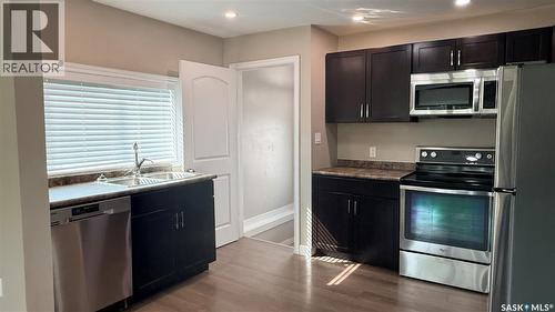 1537 Second Street, Estevan, SK - Indoor Photo Showing Kitchen With Double Sink