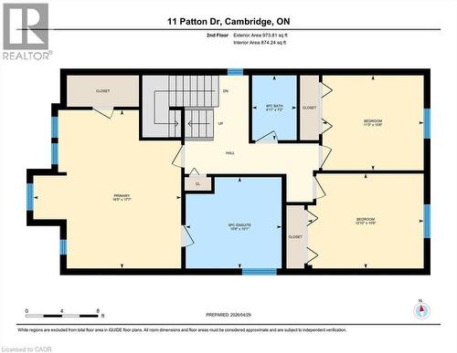 Floor plan (2nd/upper floor) - 11 Patton Drive, Cambridge, ON - Other