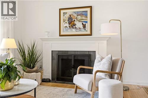 2137 Deyncourt Drive, Burlington, ON - Indoor Photo Showing Living Room With Fireplace
