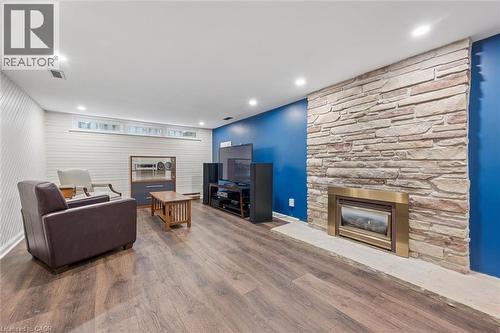 20 Katherine Crescent, Kitchener, ON - Indoor Photo Showing Living Room With Fireplace
