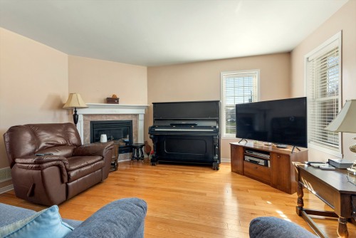 Salon - 6 Rue Aimé-Aubry, Rigaud, QC - Indoor Photo Showing Living Room With Fireplace