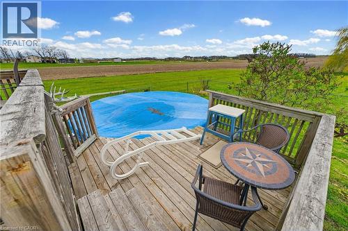516 Mud Street E, Hamilton, ON - Outdoor With Above Ground Pool With Deck Patio Veranda