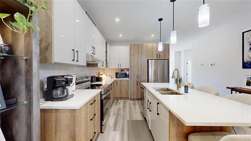 624 Magnan Street, Winnipeg, MB - Indoor Photo Showing Kitchen With Double Sink With Upgraded Kitchen