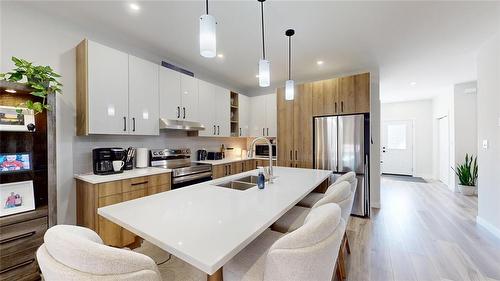 624 Magnan Street, Winnipeg, MB - Indoor Photo Showing Kitchen With Double Sink With Upgraded Kitchen