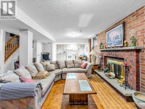 4157 Ottewell Crescent, Mississauga, ON - Indoor Photo Showing Living Room With Fireplace