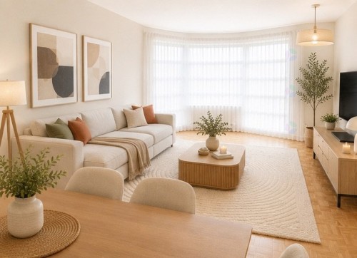 Overall view - 602-6880 Boul. Des Roseraies, Montréal (Anjou), QC - Indoor Photo Showing Living Room