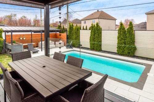 Terrasse - 1128 Rue Breux, Chambly, QC - Outdoor With In Ground Pool With Deck Patio Veranda With Exterior