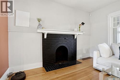 2273 Cameron Street, Regina, SK - Indoor Photo Showing Living Room With Fireplace