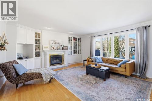 311 Guenter Crescent, Saskatoon, SK - Indoor Photo Showing Living Room With Fireplace