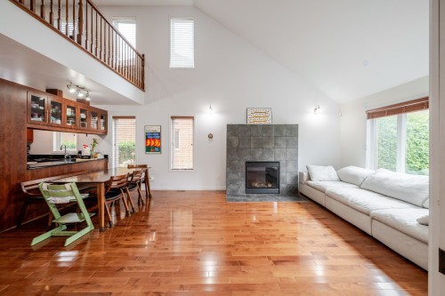Salon - 3545 Place Cabral, Brossard, QC - Indoor Photo Showing Living Room With Fireplace