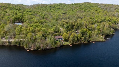 Photo aérienne - 605 Ch. De Montfort, Saint-Adolphe-D'Howard, QC - Outdoor With Body Of Water With View