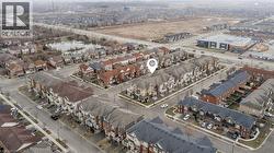 Aerial perspective showcasing a residential community with varied architectural styles - 