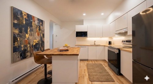 Kitchen - 6764 Av. Henri-Julien, Montréal (Rosemont/La Petite-Patrie), QC - Indoor Photo Showing Kitchen With Upgraded Kitchen