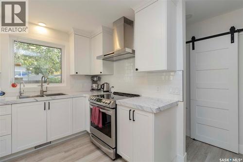 543 Redberry Road, Saskatoon, SK - Indoor Photo Showing Kitchen With Double Sink