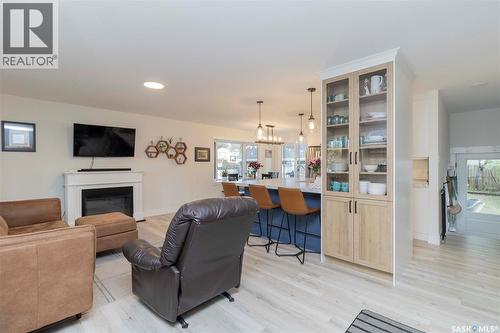 543 Redberry Road, Saskatoon, SK - Indoor Photo Showing Living Room With Fireplace