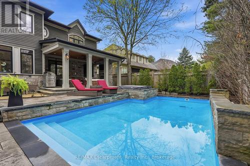 4180 Lakeshore Road, Burlington (Shoreacres), ON - Outdoor With In Ground Pool With Deck Patio Veranda